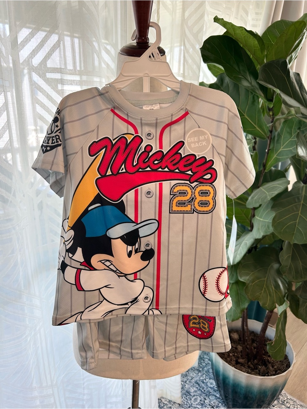NWT Disney Kids Mickey Mouse Toddler Set Size 4T Baseball Themed Matching Set